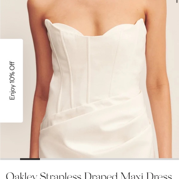 Shona Joy Strapless White Maxi Dress - Picture 3 of 10